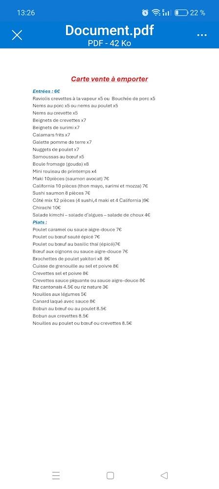 Restaurant du stade - Buffet à Volonté - Menu Image 2